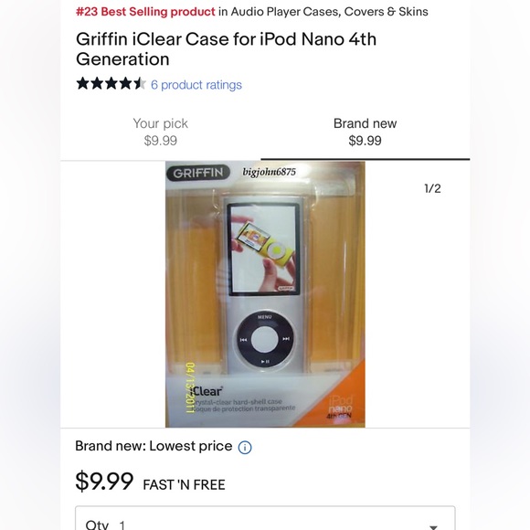 Griffin iClear Case for iPod Nano 4th Generation - Picture 4 of 5